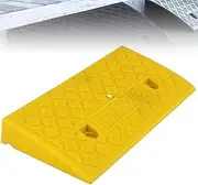 Plastic Threshold Wheelchair Ramps, Moving Track Board,Non-Slip Portable Home Ramps for Cars Wheelchairs Motorcycle Pet, 50 * 27 * 11cm,Yellow