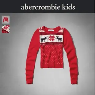 美國 Abercrombie & Fitch kids moose intarsia sweater 女麋鹿毛衣XL號