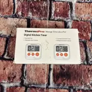 ThermoPro TM03 2-Pack Digital Timer for Cooking Countdown Timer Stopwatch