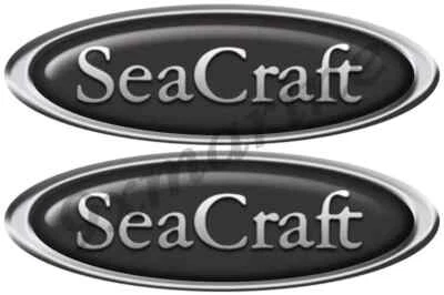 Two Sea Craft Classic Oval Stickers, Imitated 3D Look, 10" x 3.5"