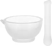 1 Set Pestle and Bowl Glass Medicine Mixer Grinding Mill Tool Garlics Pepper Seasoning Spices Smasher for Pharmacy or Science Lab 75mm