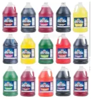 4 PACK Your CHOICE 1 Gallon Syrup MIX Flavors Snow Cone Machine Shaved Ice bonus