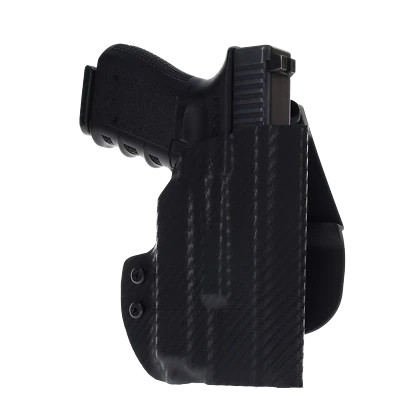 Walther - OWB Paddle Tactical Holster - Olight PL-Mini - Black Carbon Fiber