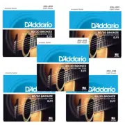 D'Addario Guitar Strings 5 Sets Acoustic EJ11 Light 12-53 80/20 Bronze