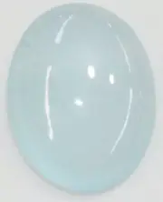 Natural Fine Seafoam Blue Aquamarine - Oval Cabochon - Brazil - AAA Grade