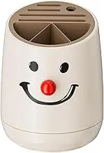Utensil Holder - Cooking Utensil Crock | Chopstick Basket | Compact 360 Degree Storage Organizer With Cute Design | Round Kitchen Cutter Storage Slot | Rotating Cutter Block For Home Kitchen