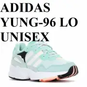 ADIDAS YUNG-96 TRAINERS SPORT UNISEX MEN SIZE 7 / WOMEN SIZE 8.5 SHOES MINT NEW