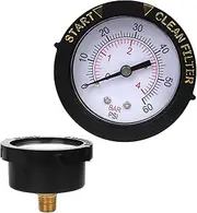 0-60PSI Pool Filter Pressure Gauge, 1/4 NPT Back Mount Waterproof Clean Sand Filter Indicator Water Pressure Gauge Replacement Parts Accessories for Swimming Pool Pumps Spa Aquarium Pressure Testing