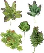 Realistic Artificial Succulents Set Plastic Unpotted Plants Faux Succulent for Decor