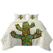 Multi Colored South American Cactus Coverlet