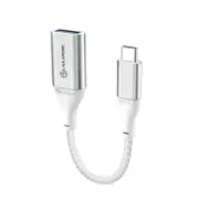 [ULCAA-SLV] 15cm Super Ultra USB-C to USB-A Adapter - Silver Charge, Sync & Power