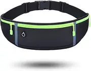 3 Pockets Running Belt for Men Women, Reflective Running Phone Holder Adjustable Fanny Pack,Runners Pouch Waist Pouch for Phone, Keys,Running Essentials (B-Black)