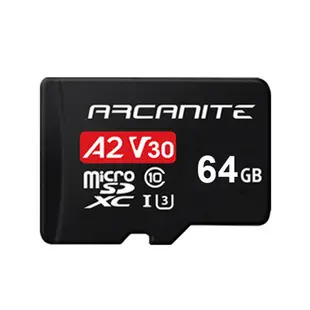 ARCANITE MicroSDXC U3 V30 A2 64GB記憶卡