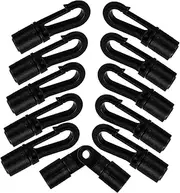 KITANDOVE 12pcs Elastic Cord Terminal Bungee Cord Hook Boat Elastic Cord Rope Hook Bungee Cord End Boat Elastic Cord Rope End