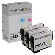 3PK T252XL220 T252XL320 T252XL420 for Epson 252XL Ink WorkForce WF-3620 WF-7710D
