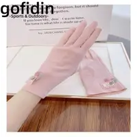 在飛比找蝦皮購物優惠-Gofidin 透氣棉手套,棉質防紫外線防曬手套,防滑薄觸摸