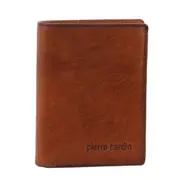 Pierre Cardin Men's Leather TriFold Wallet 9x1.5x11 cm - Tan