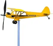 Girouette Aircraft Decoration, Hand Placing Level, Decoration of Metal Weather Vane | Piper J3 Plane - for Flight Enthusiasts, Girouette Decoration in M.