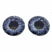 20mm Shattered Glass Eye Flatback Cabochons for Jewelry Making, Dolls, Taxidermy