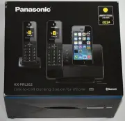 Panasonic Stylish Home Phone Answering Link 2 Cell BT System KX-PRL262B Dect 6.0