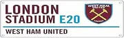West Ham Street Sign (approx 40cm x 18cm)