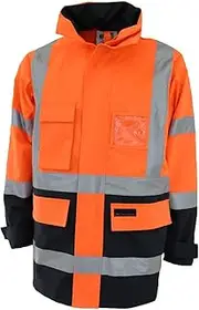 [TOMYEUS] DNC Hivis H Pattern 2T Biomotion Tape Jacket, Medium, Orange/Navy
