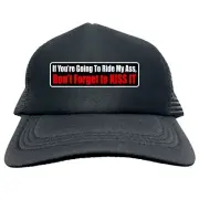 RIDE MY ASS KISS IT Trucker Cap Foam Baseball Cap Hat Logo Mesh HF0094