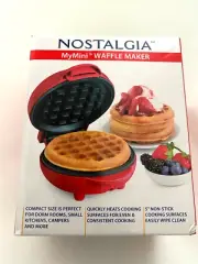 **NEW** Nostalgia My Mini Waffle Maker 5" Cooking Surface