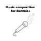 Music composition for dummies: Songwriter Notebook for self-composting music and writing song words large size 121 pages