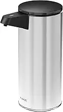 AIKE 9.5 oz. Rechargeable Automatic Sensor Liquid Soap Dispenser Pump, Brushed Stainless Steel, Model AK1333
