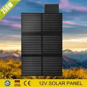 250W 12V Solar Panel Blanket Folding With Dual USB Regulator Mono Completed Kit
