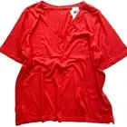 Eileen Fisher V-Neck Organic Cotton Tee Lory Rouge ( L )