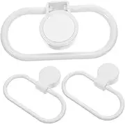 BEBEMOKO Adhesive Bathroom Towel Hooks 3pcs Towel Holder Set Hand Towel Racks Rustic Decor Space Saving Towel Bars for Kitchen Bathroom