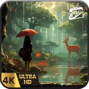 Magical Rain in the Enchanted Forest – Peaceful Views for Relaxing Moments