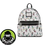 Disney - Mickey, Minnie, Donald & Daisy Friends 10” Faux Leather Mini Backpack