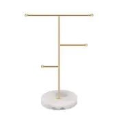 Jewelry Stand Display Necklace Holder T-Bar Plated Metal Tabletop Jewelry Org...