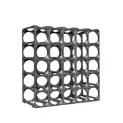 Stakrax 30 Bottle Modular Home Wine Rack Plastic Organiser Kit Silver