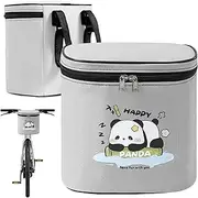 Front Bike Bag | Kids Bike Front Basket Pack - Multi-Pocket Reflective Waterproof Organizer for Scooter Travel Boys Children Girls School Outdoor