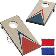 TIXWOOK Cornhole Sets 2'x1' with 6 Bean Bags, Corn Hole Games for Adults Outdoor Bean Bag Toss Game, MDF Wood