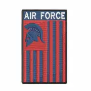 Air Force USA Flag Embroidered Applique Iron-On/Hook & Loop Patch 3.75" x 2.25"
