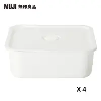 在飛比找momo購物網優惠-【MUJI 無印良品】聚丙烯密閉式便當盒/方形/460ml/