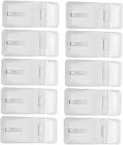 KALLORY 20 Sets Transparent Acrylic Lock Hasp Durable Hinges for Luggage Suitcases and Storage Boxes Easy Installation Stylish Design for Miniature Projects