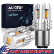 2X BAY15D 1016 1157 Amber LED Turn Signal Light Bulbs Anti Hyper Flash CANbus (for: Audi)