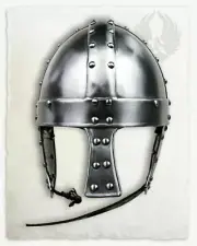 Medieval Nasal Helmet 18G Steel Knight Warrior LARP SCA helmet For Cosplay