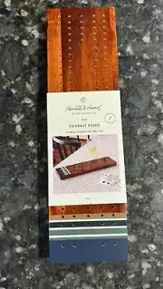 Hearth&Hand Cribbage Board With Magnolia Wood. Board With 7 Pins & Pin Storage.!