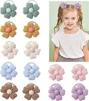 JOVALA 14 PCS Baby Hair Ties for Girls Flowers Toddler Elastic Hair Bands Small Ponytail Holder Elastic Rubber Bands Hair Accessories for Baby Girls Infants Kids Toddler Children