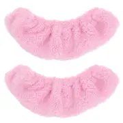 Elastic Skating Cover Skate Cover Plush Ice Skating Hockey Skates Cover (pink M)