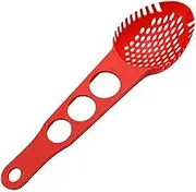 Daiilg Nylon Spaghetti Server Non-Stick Pasta Fork Slotted Spoon Food Strainer with Spaghetti Measure Tool Strainer Ladle