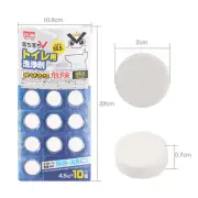 10 Pcs Automatic Bleach Toilet Bowl Tank Cleaner Blue Tablets Flush Cleaner