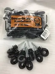 Gallagher Wood Post Screw-in Ring Insulators Electric Fence - Lot of 34 - New